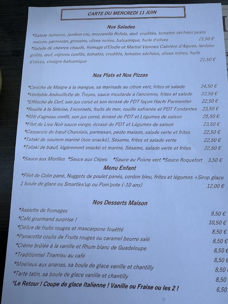 Brasserie du Château - Menu Image 2